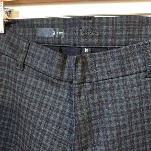 EUC LIKE NEW KUT FROM THE KLOTH PLAID SKINNY STRETCH PANTS SIZE 14 WOMENS - Picture 5 of 16